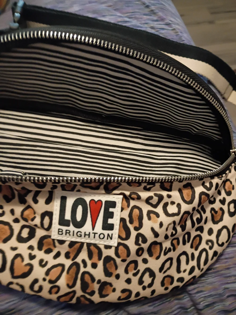 Brighton 'Love' Leopard Print Belt Bag - Beige/Cheetah